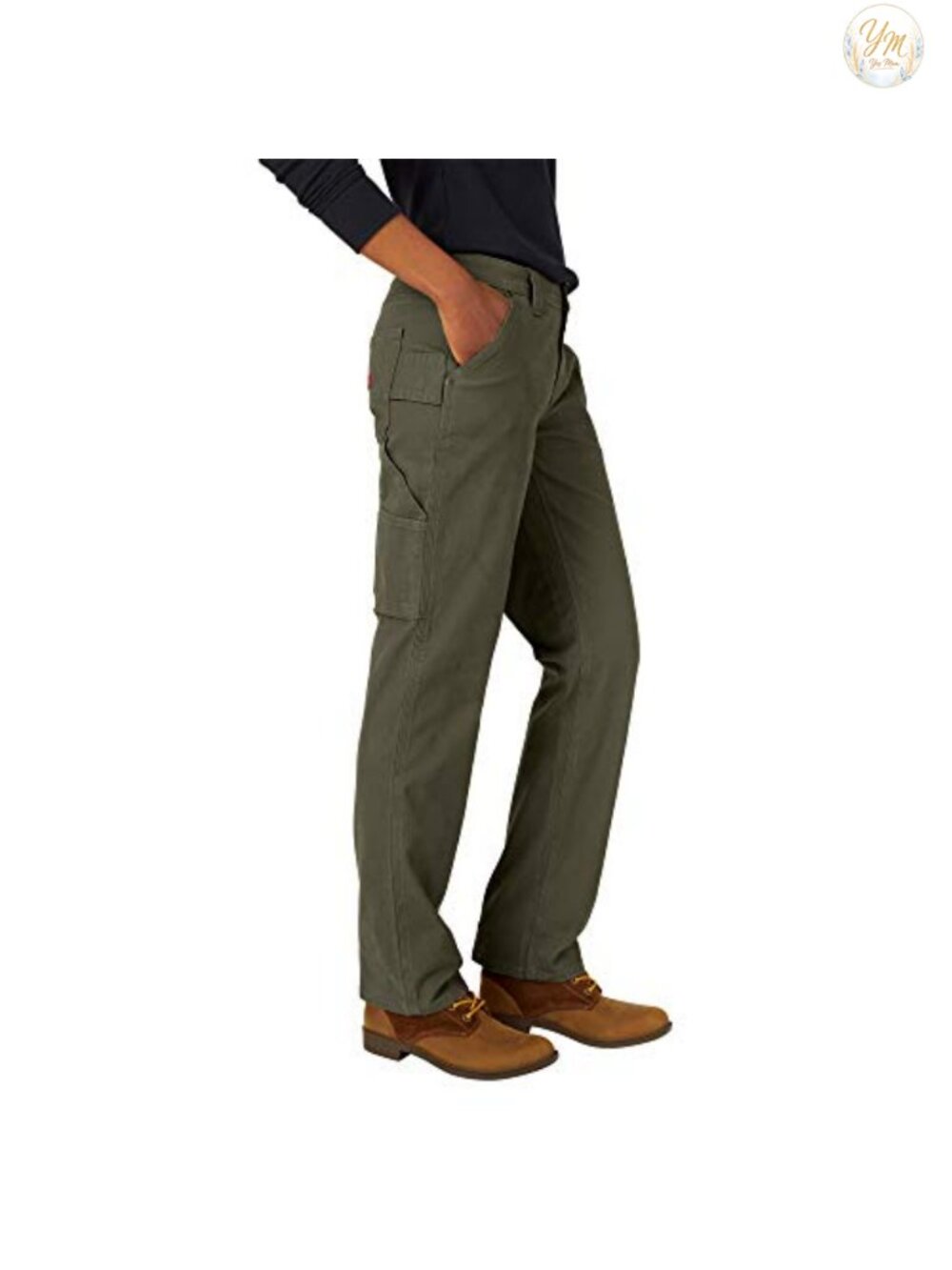 Relaxed Straight Carpenter Duck Pants Women's Work Utility Stretch 7-Pocket - Picture 5 of 5
